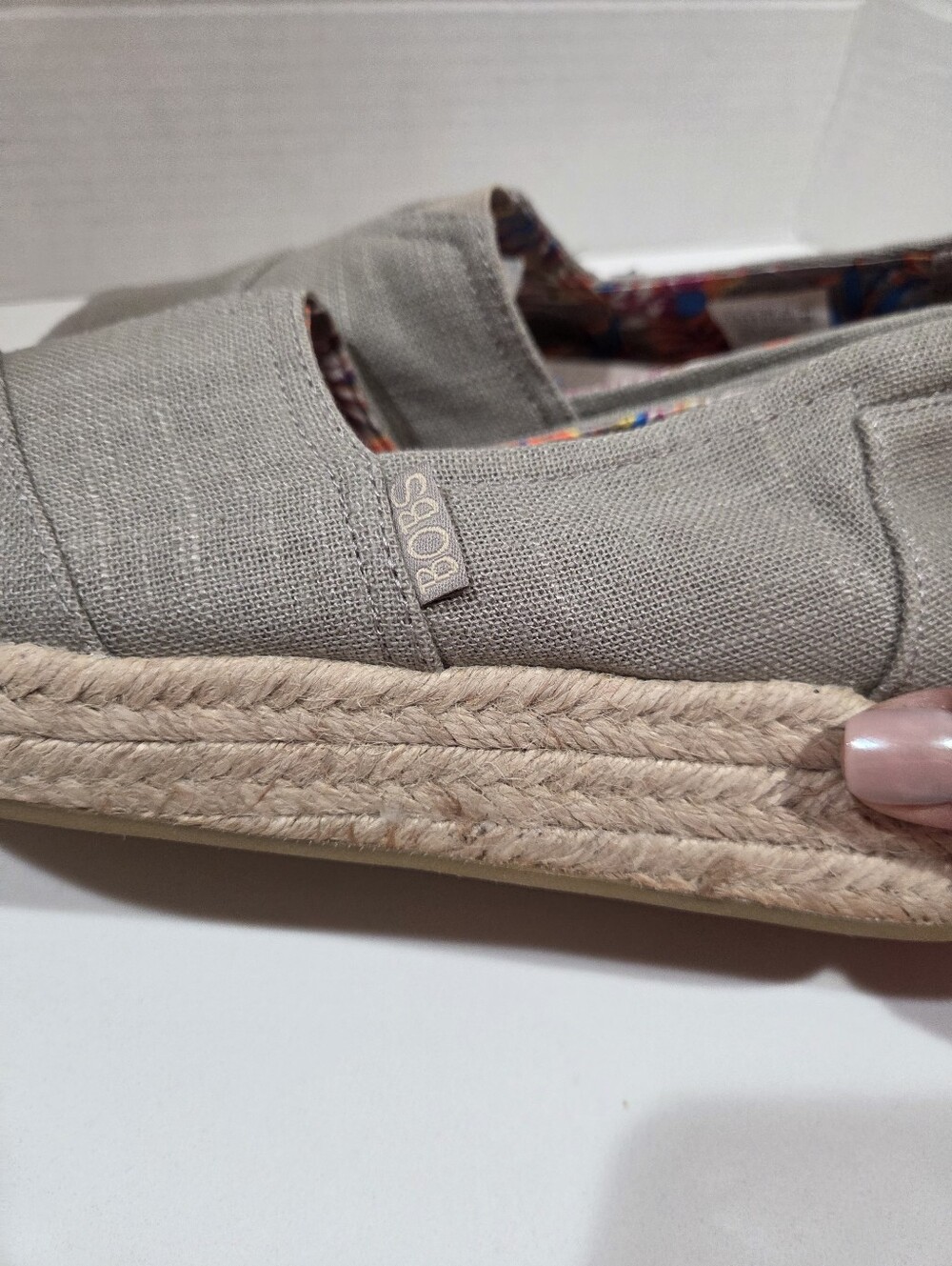 Bobs from Skechers Women's Taupe Espadrille Wedge Slip On Shoes Size 7.5 - Picture 7 of 16